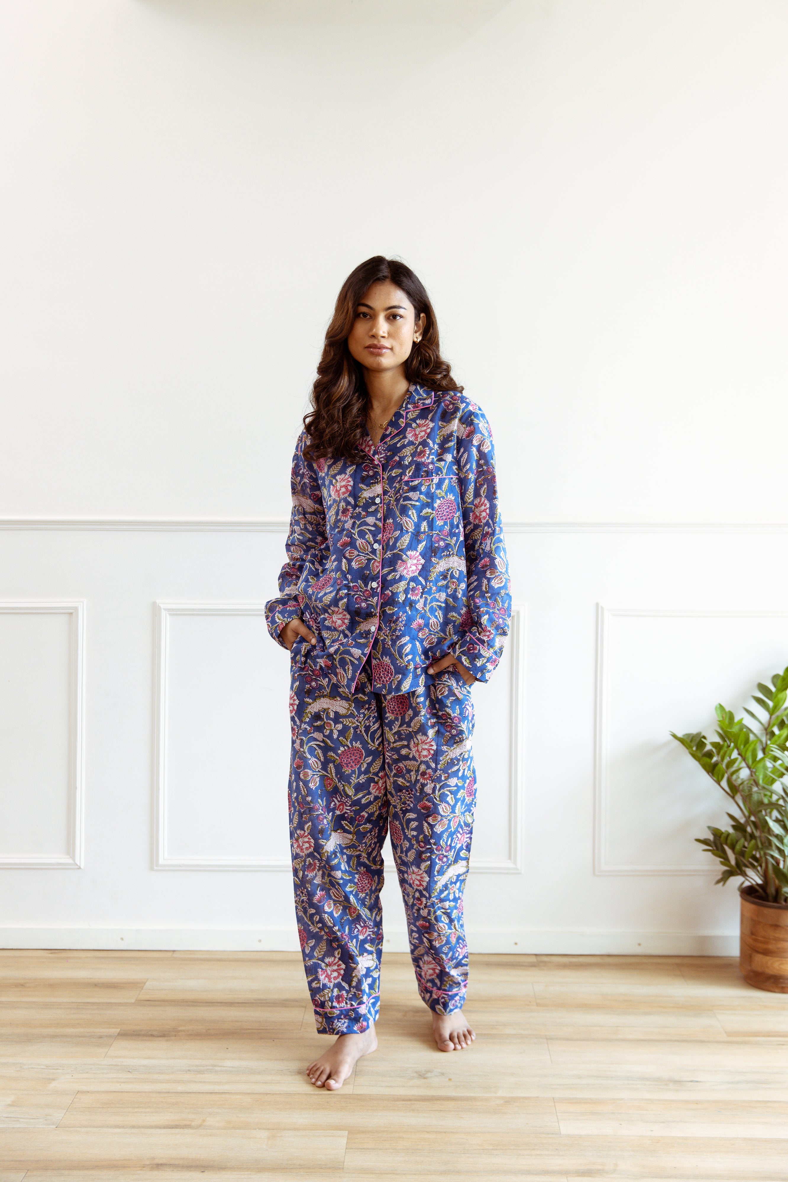 Happy Birthday Short Sleeve PJ Set with Blue Trim main image 0