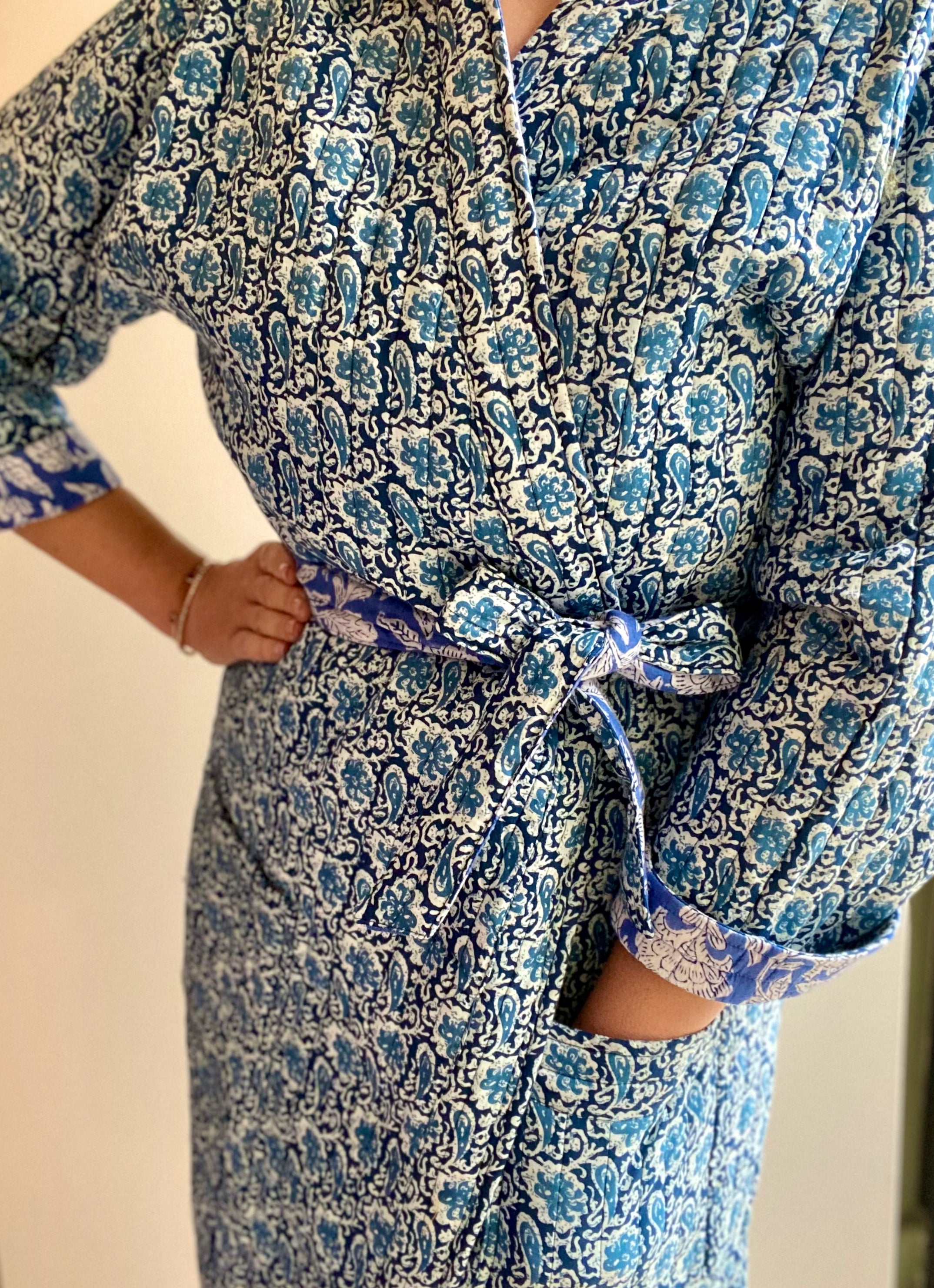 Luxury Quilted Cotton Robes HappyCabbageLondon